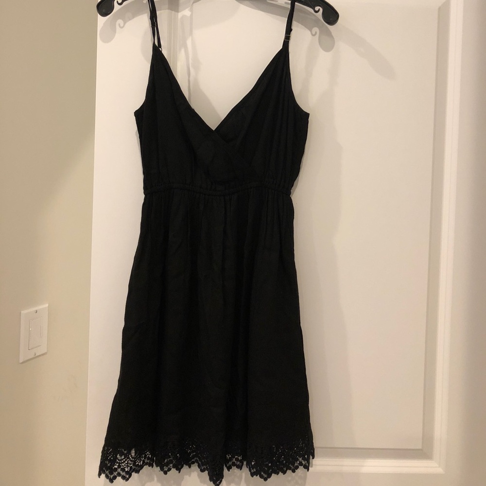 Black Forever 21 Dress with Lace Trim